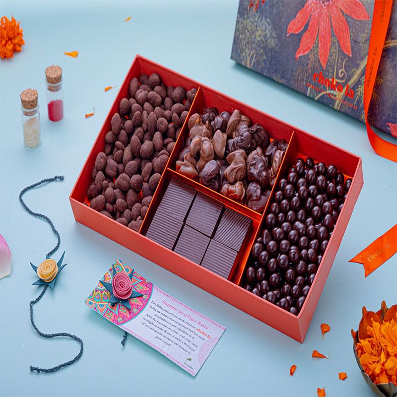 Premium Choko La Harmony Chocolates N Rakhi Hamper