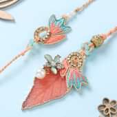 Premium Zari And Stone Bhaiya Bhabhi Rakhi Set