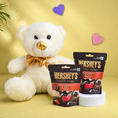 Cuddly Teddy N Hersheys Delights
