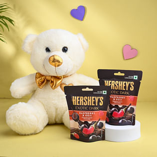 Cuddly Teddy N Hersheys Delights