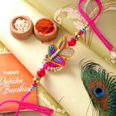 Pretty Pink Bhaiya Bhabhi Rakhi Set - Rakhi to USA