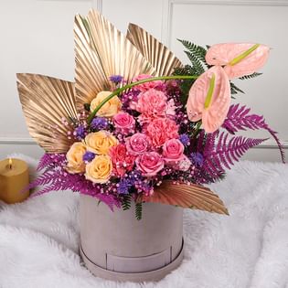 Pretty Pink Roses Box - Best Flowers Online Delivery