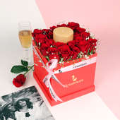 Pretty red rose box