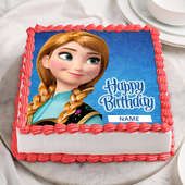 Princess Anna Photo Cake For Girls