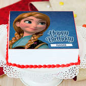 Princess Anna Photo Cake - Zoom View