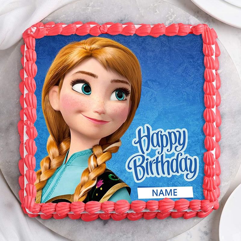 Princess Anna Photo Cake - Zoom View