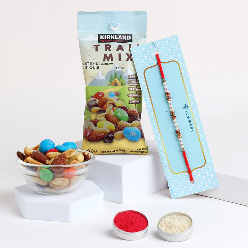 Pristine Beaded Rakhi With Trail Mix-usa