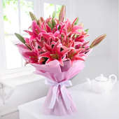Pristine Pink Lilies