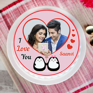 Propose day special photo cake