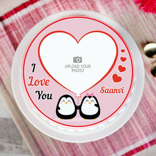 Photo Cake for Propose Day - Top View