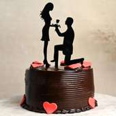 Buy Proposing Love Valentine Cake Online