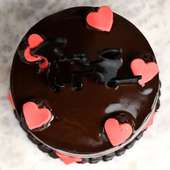Top View Proposing Love Anniversary Cake