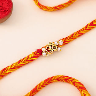 Golden Om Symbol Rakhi