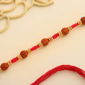 Minimal Rudraksha Rakhi