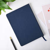 PU Leather Personalised Diary Blue For Valentine