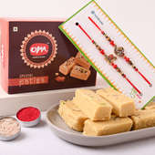 Set of 2 Divine Rakhi with Sweets