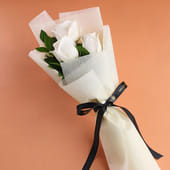 Pure Love 3 White Roses Bouquet