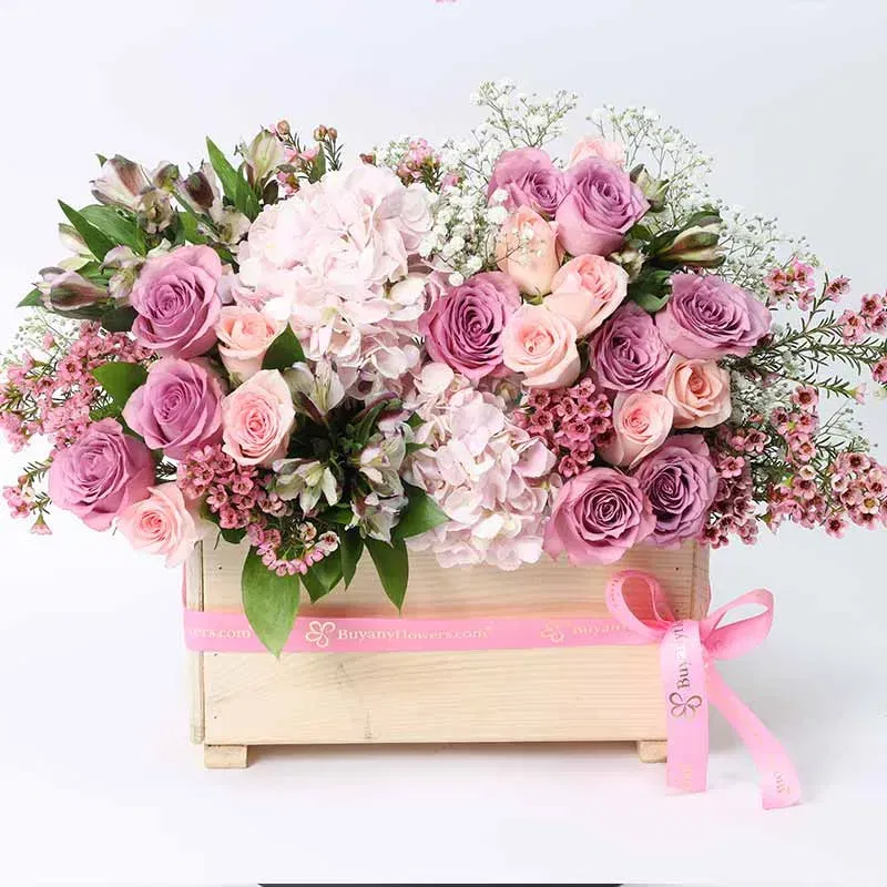Serene Pastel Roses Arrangement