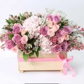 Serene Pastel Roses Arrangement