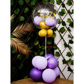 Purple Bday Balloon Decor