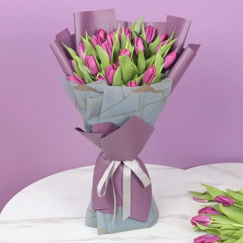 Royal Purple Tulips Bouquet