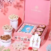 Purple Bhai Bhabhi Rakhis N Treats Hamper
