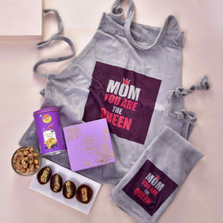 Queen Mom Apron With Stuffed Dates And Roasted Cashew Nut