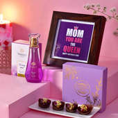 Queen Mom Frame With Perfume N Date Baklawa