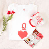 Buy gift hamper for mom with queen theme mug, T-shirt and Nutrition bar