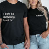Quirky Black Couple Tshirts for her