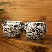 Quirky Ceramic Planter Duo