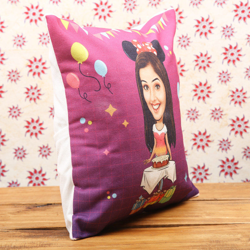 Quirky Cushion - Birthday Gift (Side View)