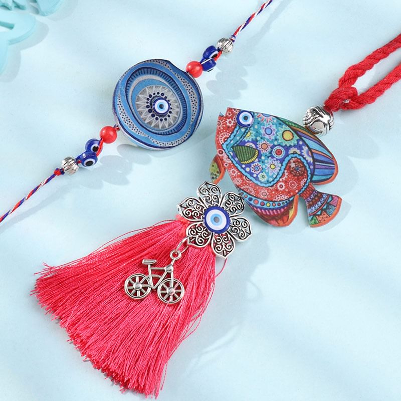 Quirky Evil Eye Bhaiya Bhabhi Rakhis