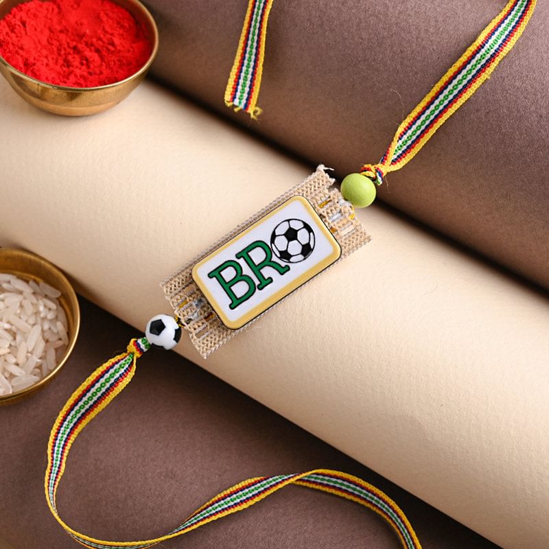 Send Fancy Rakhi for Brother - Quirky Football Rakhi online