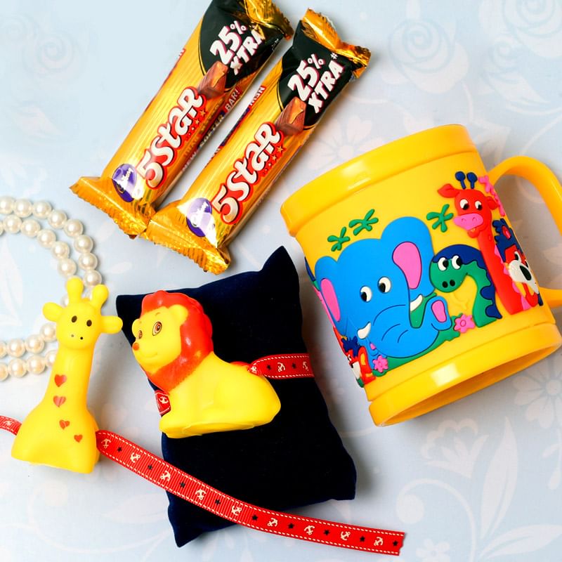 Quirky Jungle Rakhi Gift Set