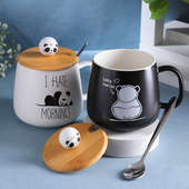 Quirky Lazy Panda Mug Duo