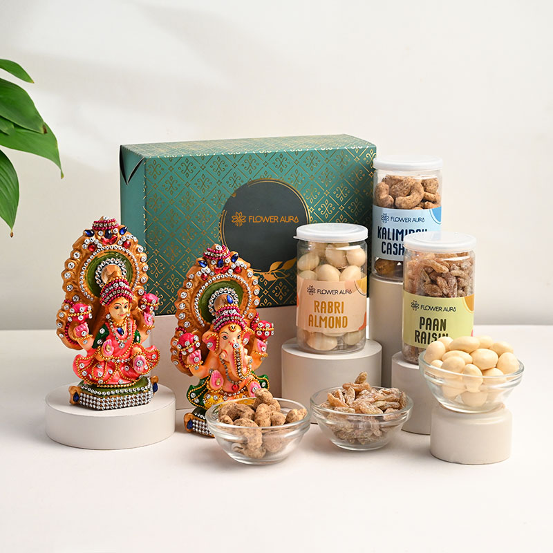 Buy Rabri Almond Cashews N Raisin With Laxmi Ganesha Idols