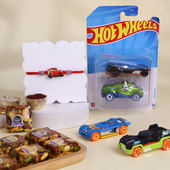 Race Car Kids Rakhi With Hot Wheels N Sweets