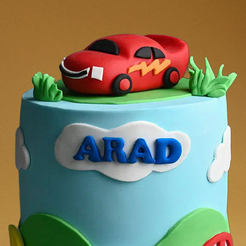 Racing Car Theme Cake