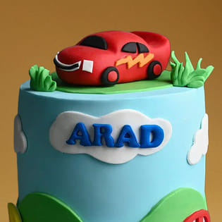 Racing Car Theme Cake