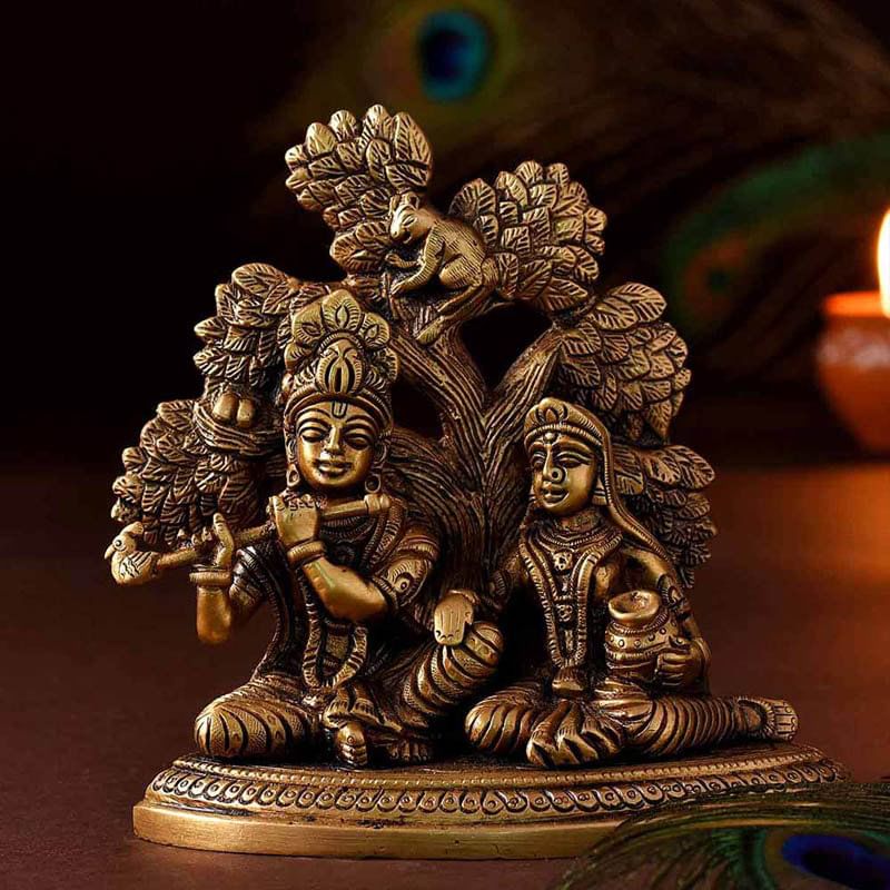 Radha Krishna Brass Idol