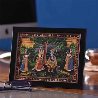 Radha Krishna Phad Painting