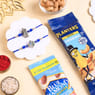 Radha Krishna Rakhi Duo With Salted Nuts
