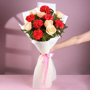 Radiant Blossoms In Glass Vase