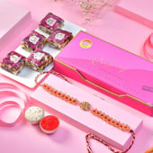 Radiant Bracelet Rakhi With Raspberry Bites