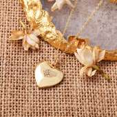 Radiant Heart Gold Pendant With Chain
