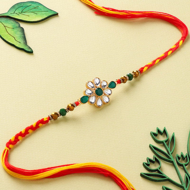 Radiant Kundan Fancy Rakhi-USA