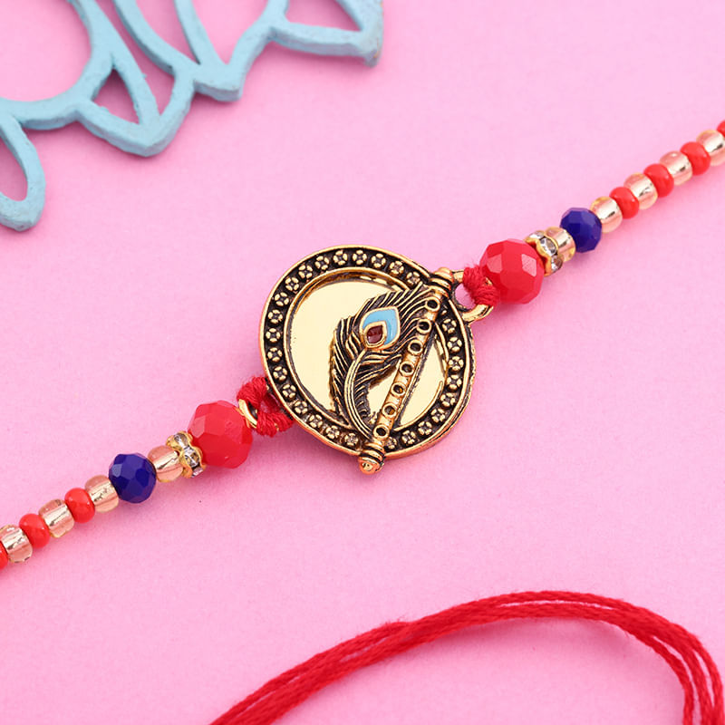 Radiant Mor Pankh Mirror Rakhi