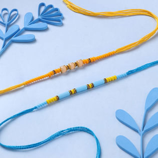 Set of 2 Mauli Rakhi with Haldiram Kaju katli