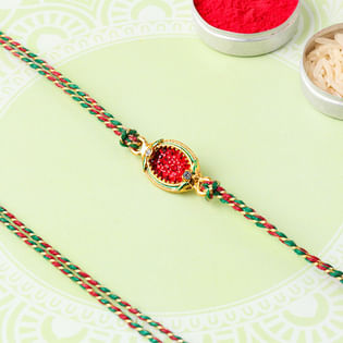 Radiant Red Designer Rakhi